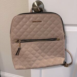 Aldo Quilted Backpack with Gold Accents